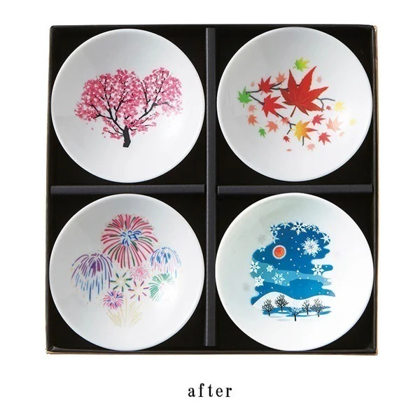 Marumo Takagi Colour Changing Four Seasons of Japan Sake Cup 4P Set - Image 3