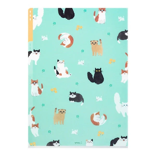 Midori 3-Pocket A4 File - Cats - Image 2