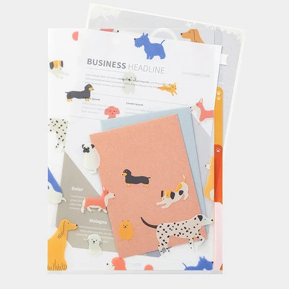 Midori 3-Pocket A4 File - Dogs - Image 3