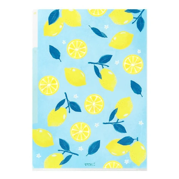 Midori 3-Pocket A4 File - Lemon - Image 2
