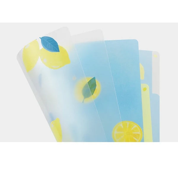Midori 3-Pocket A4 File - Lemon - Image 4