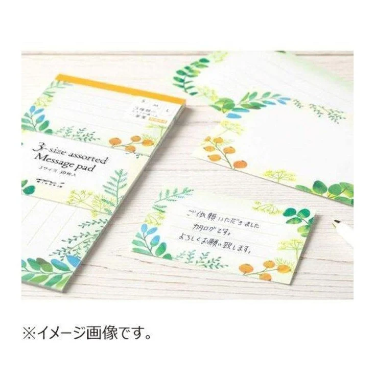 Midori 3-Size Message Pad Botanical - Image 2