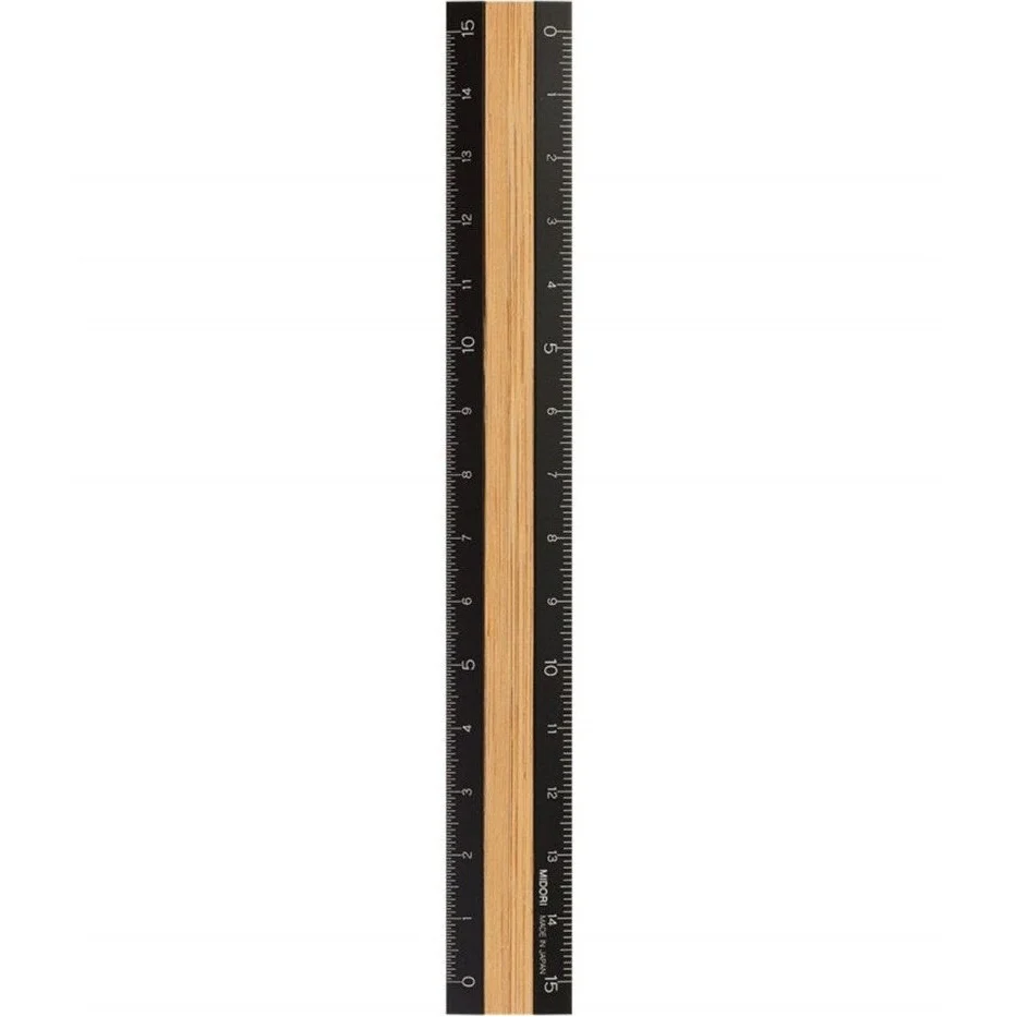 Midori Aluminium & Wood Ruler 15cm - Image 11
