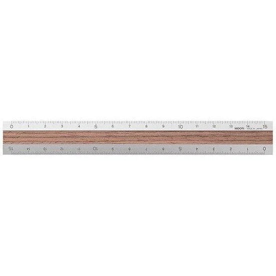 Midori Aluminium & Wood Ruler 15cm - Image 8
