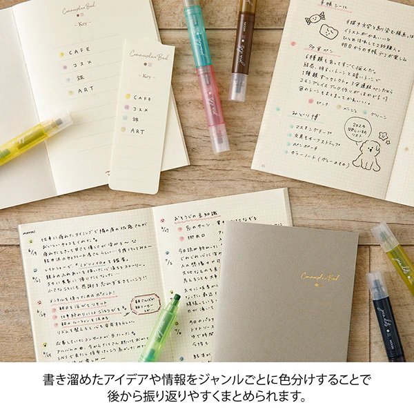 Midori Connecting Pen Join Dots 3pk Light Tone - Image 6
