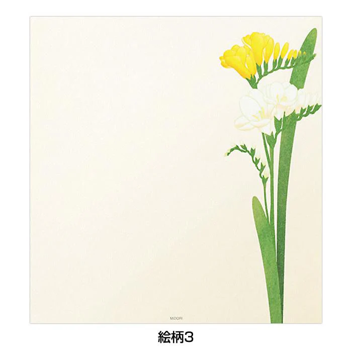 Midori Kami Letter Paper - Spring Flowers - Image 3