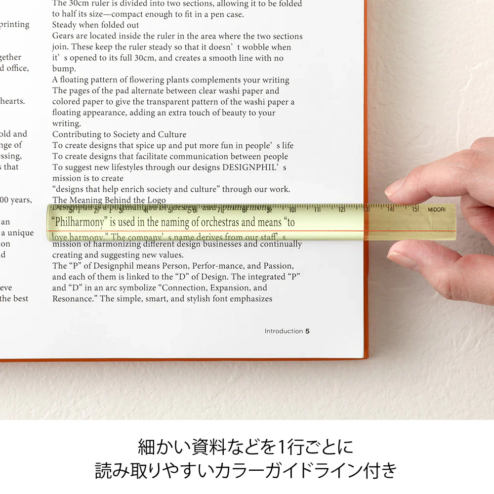 Midori Lens Ruler 15cm - Image 2