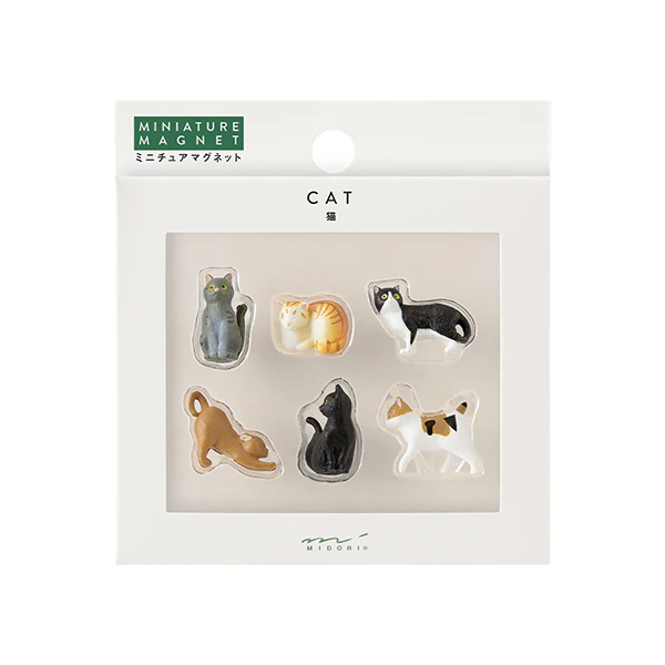 Midori Magnet Sets Cat 6pc - Image 3