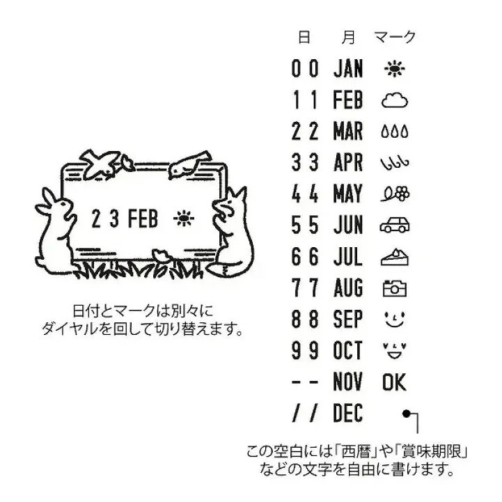 Midori Paintable Rotating Date Stamp - Image 3