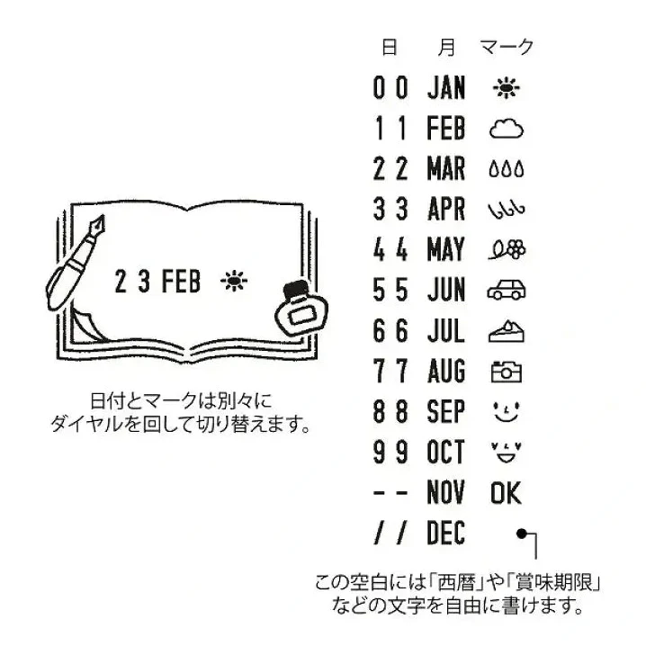 Midori Paintable Rotating Date Stamp - Image 7