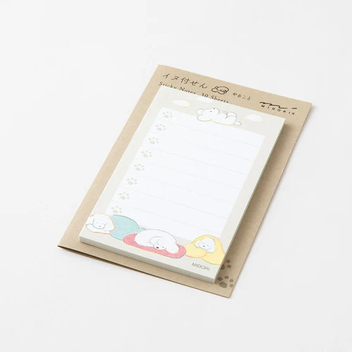 Midori To-Do List Sticky Note - Dogs Grey - 30 Sheets - Image 2