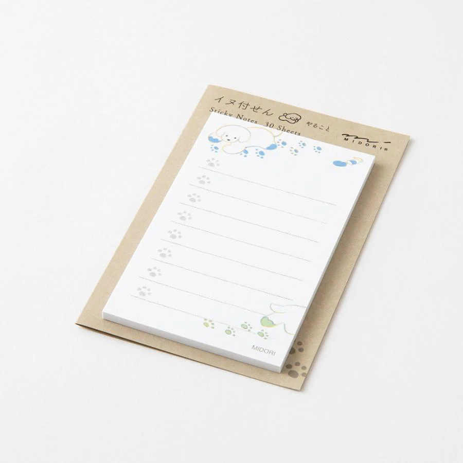 Midori To-Do List Sticky Note - Dogs White - 30 Sheets - Image 3