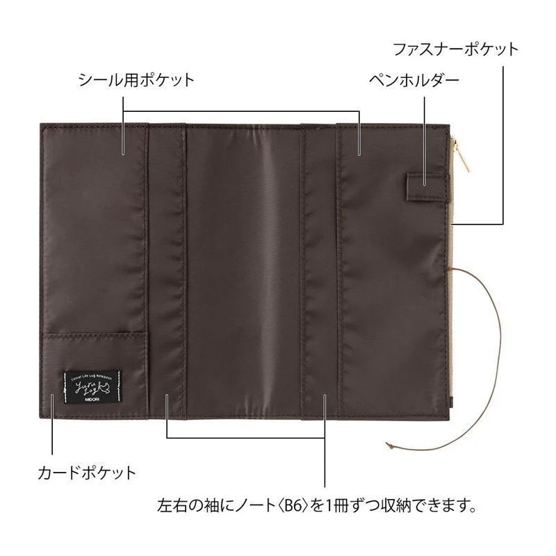 Midori Yuru Log Cloth Cover - B6 - Image 4