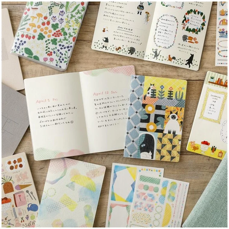 Midori Yuru Log Notebook Cat B6 Dot Grid 5mm - Image 10