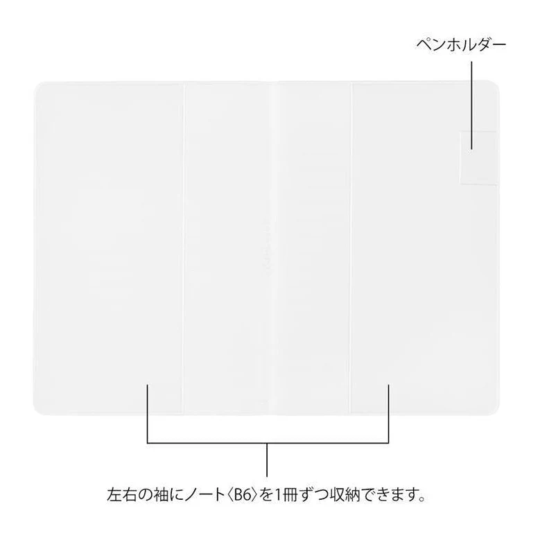 Midori Yuru Log Notebook Clear Cover B6 - Image 4