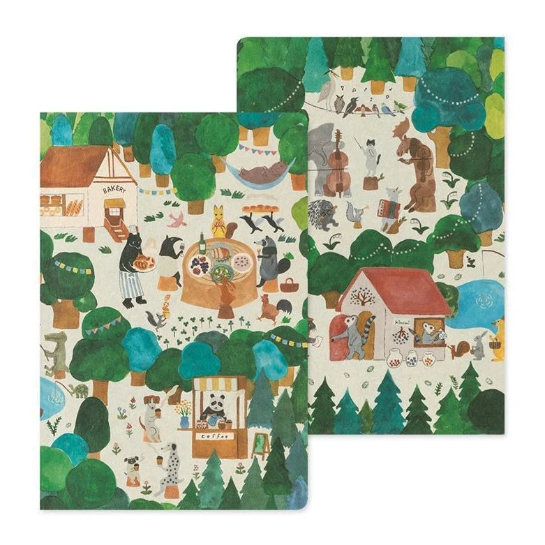 Midori Yuru Log Notebook Forest B6 Dot Grid 5mm - Image 2