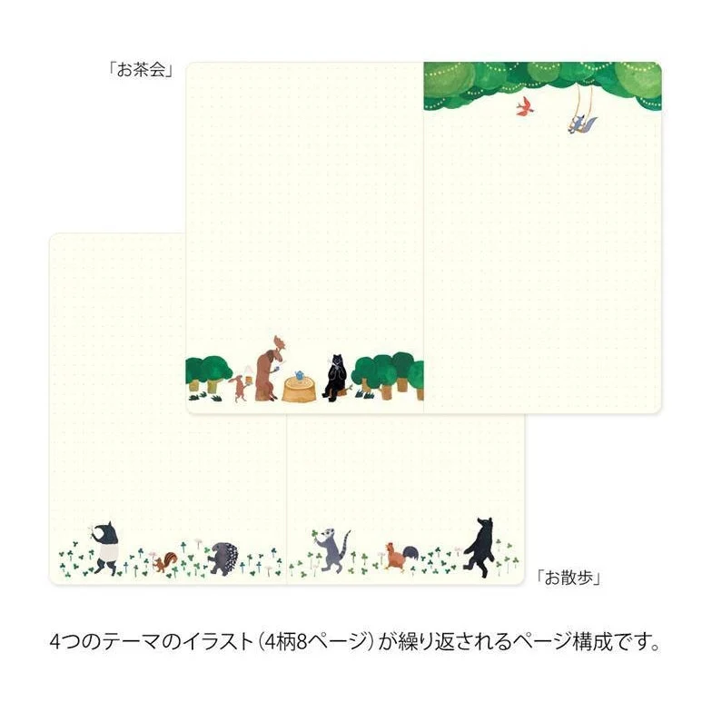Midori Yuru Log Notebook Forest B6 Dot Grid 5mm - Image 6
