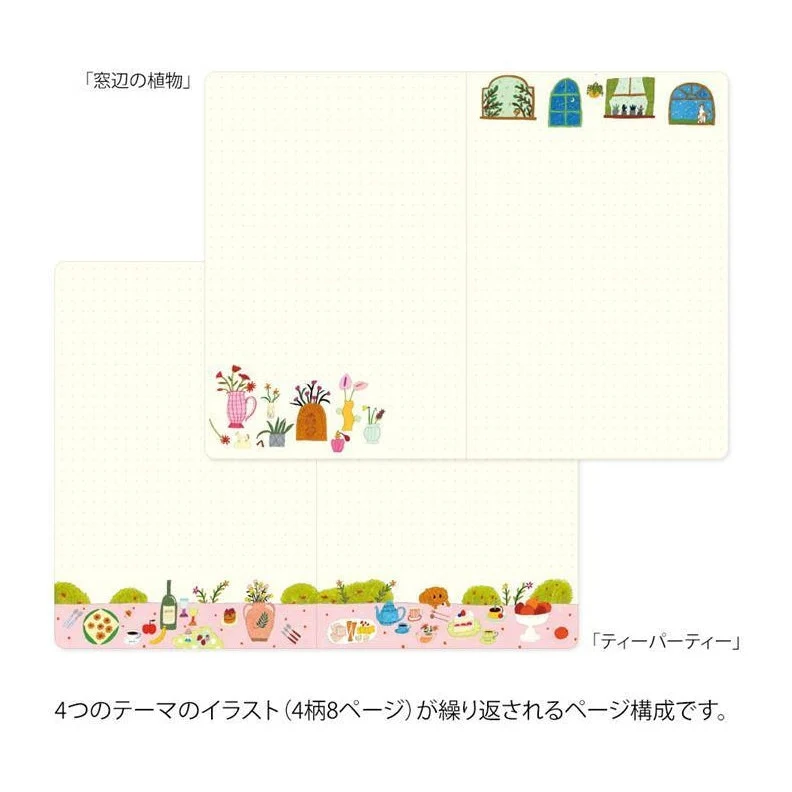 Midori Yuru Log Notebook My Life B6 Dot Grid 5mm - Image 6