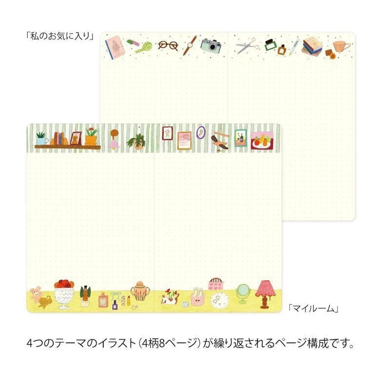Midori Yuru Log Notebook My Life B6 Dot Grid 5mm - Image 7