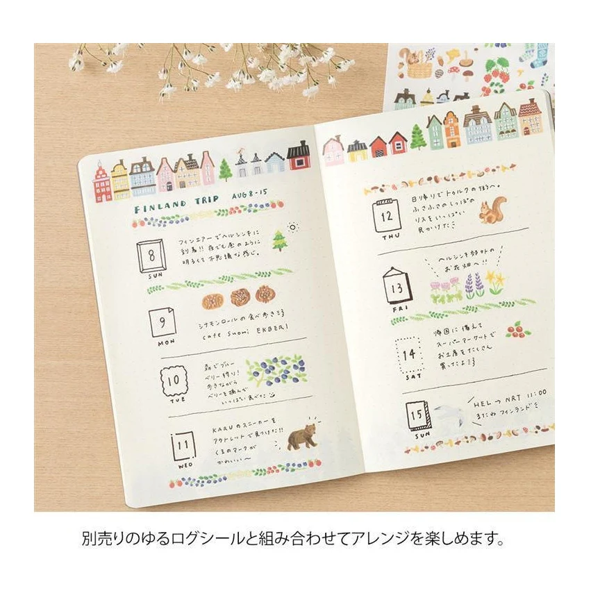 Midori Yuru Log Notebook Scandi B6 Dot Grid 5mm - Image 4
