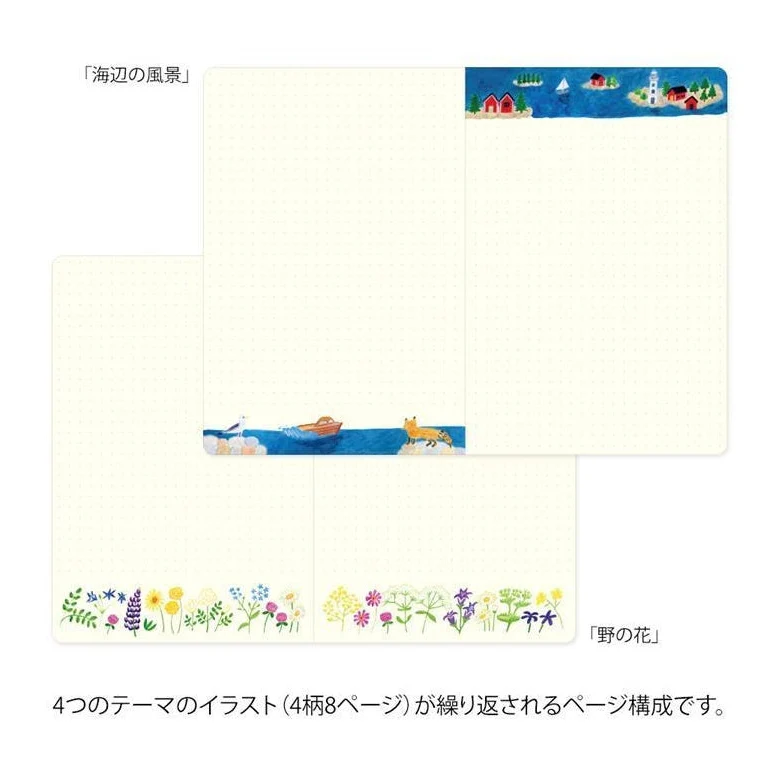Midori Yuru Log Notebook Scandi B6 Dot Grid 5mm - Image 6