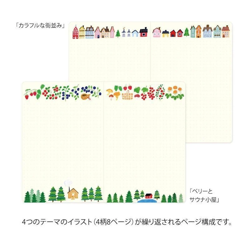 Midori Yuru Log Notebook Scandi B6 Dot Grid 5mm - Image 7