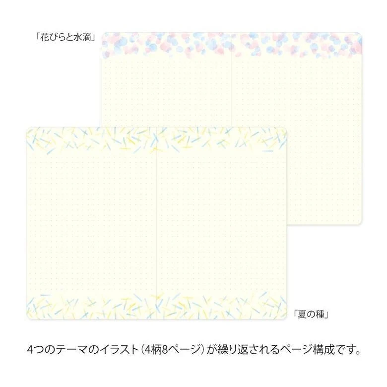 Midori Yuru Log Notebook Water Colour B6 Dot Grid 5mm - Image 6