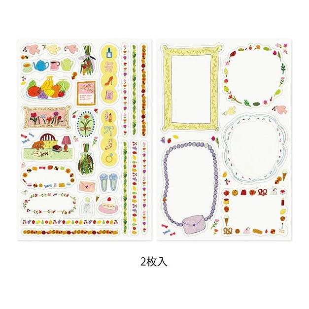 Midori Yuru Log Planner Sticker Sheets 2P - Daily Life - Image 2