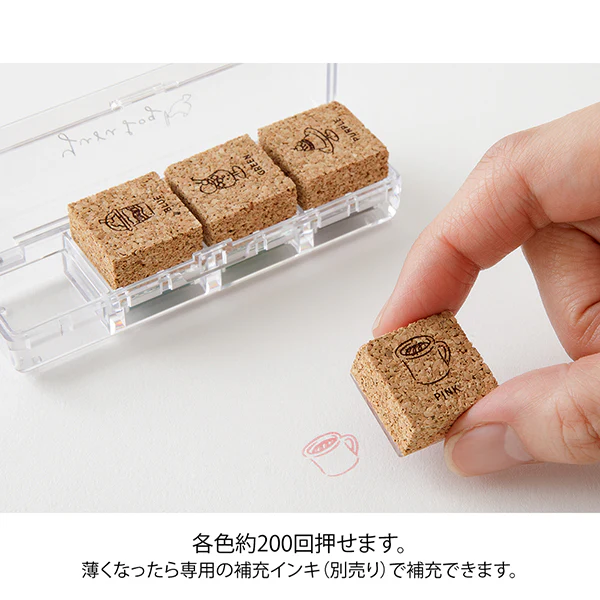 Midori Yuru Log Pre-inked Stamp - Cafe - Image 4