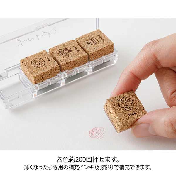 Midori Yuru Log Pre-inked Stamp - Sweet - Image 4