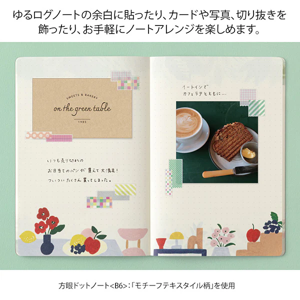 Midori Yuru Log Sticker Sheet -  Collage Tape - 2 Sheets - Image 4