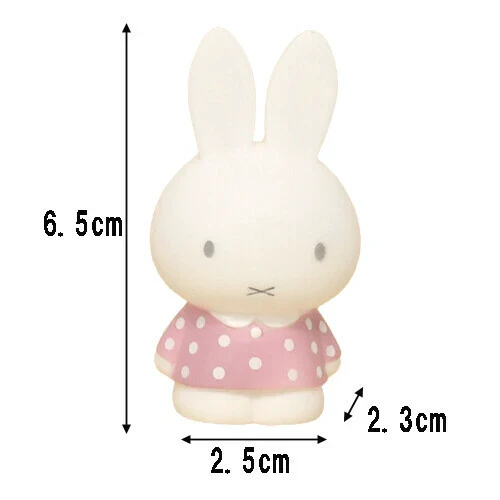 Miffy Figurine Finger Puppet  - Pink Polka Dot Dress Miffy - Image 2
