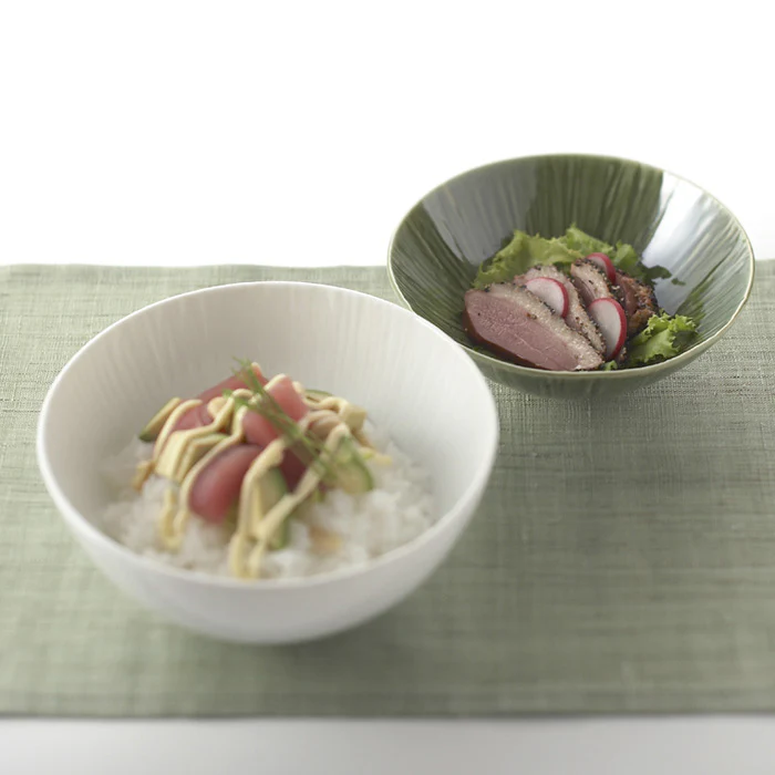 Miyama Crease Donburi Bowl 15D - White - Image 2