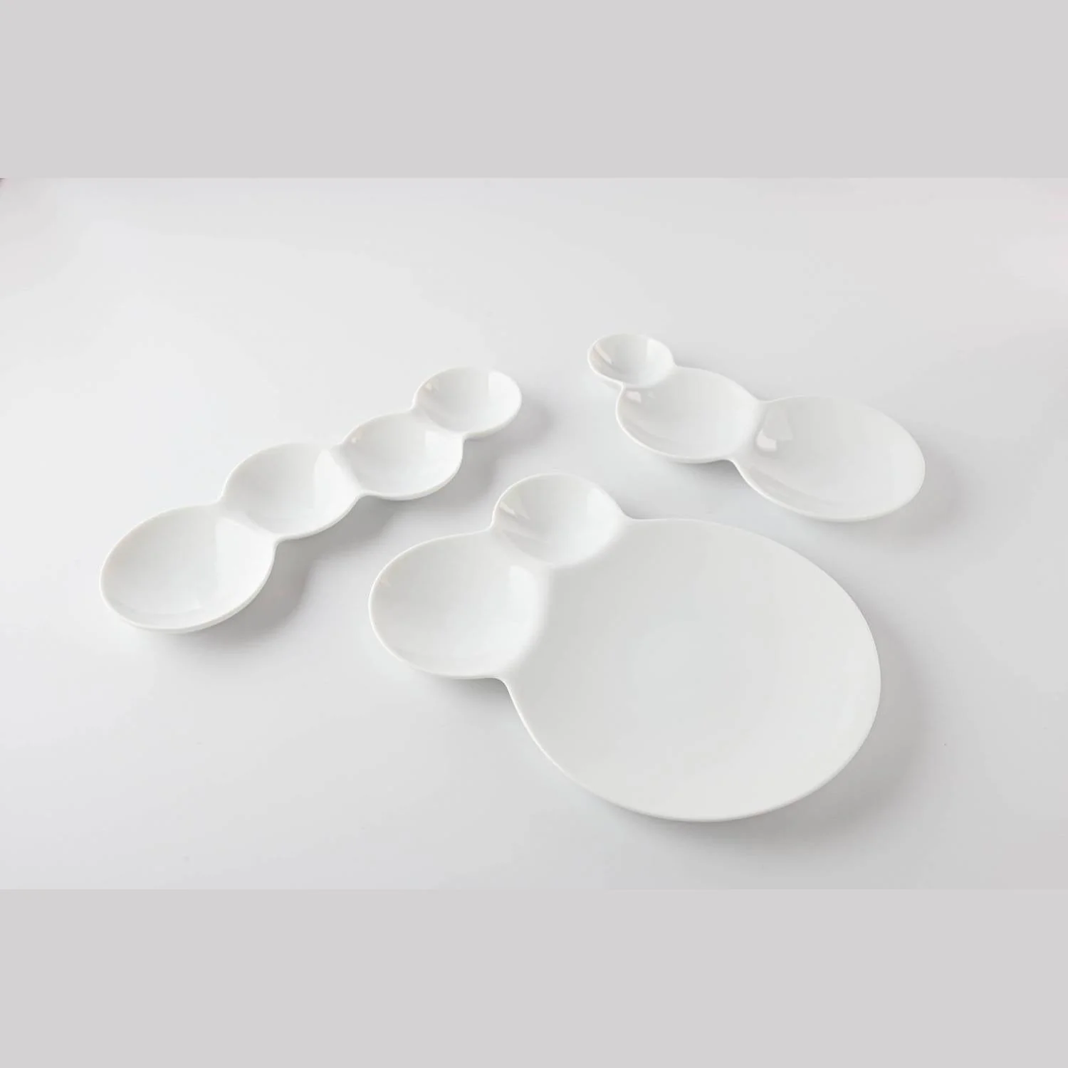 Miyama Savone Divided Plate Gift Set 3P - White - Image 10