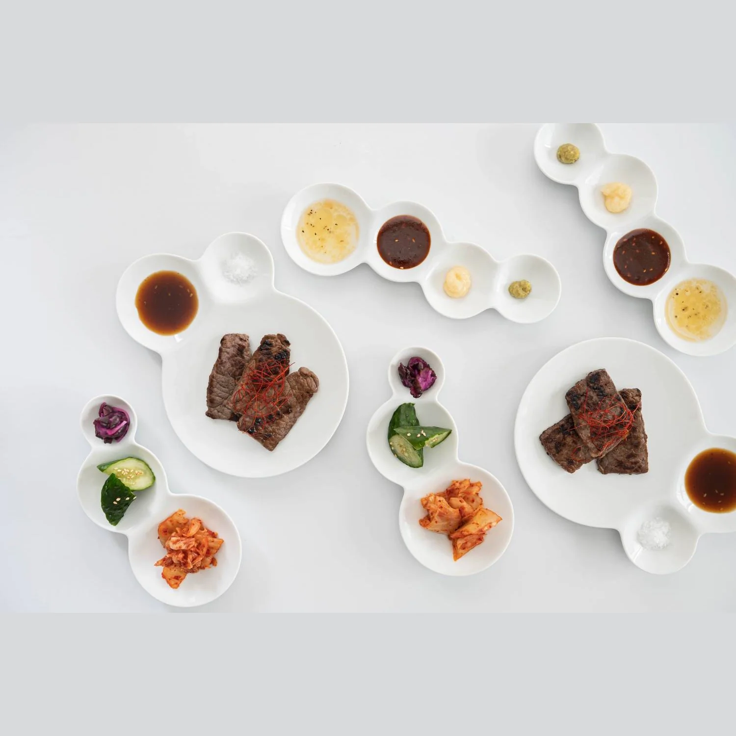 Miyama Savone Divided Plate Gift Set 3P - White - Image 5