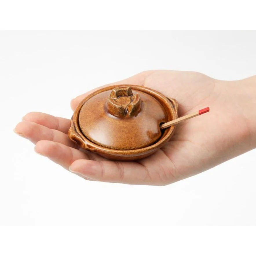 Nagatanien Chibi Brown Ame Donabe Seasoning Pot - Image 3