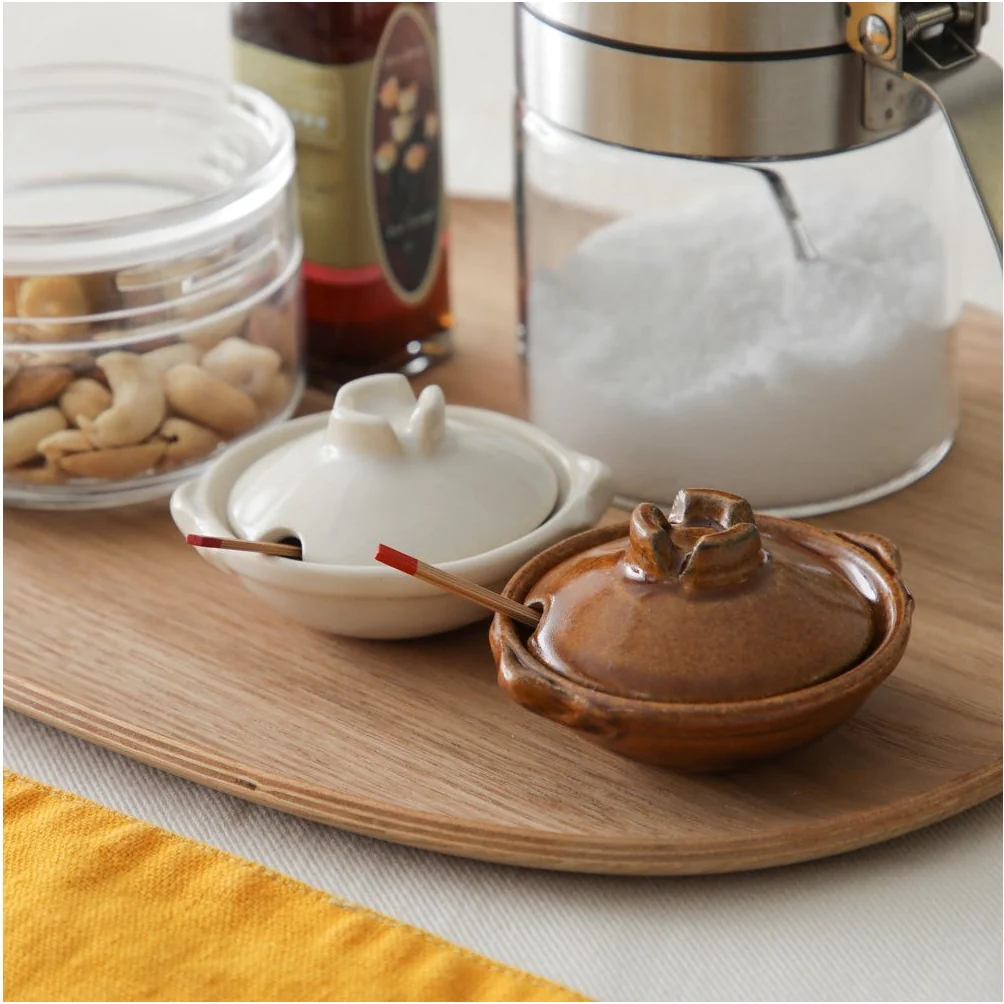 Nagatanien Chibi Brown Ame Donabe Seasoning Pot - Image 5