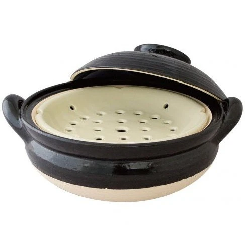Nagatanien Mushi Nabe Clay Pot Steamer 3.2L - Image 2