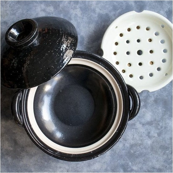 Nagatanien Mushi Nabe Clay Pot Steamer 3.2L - Image 3