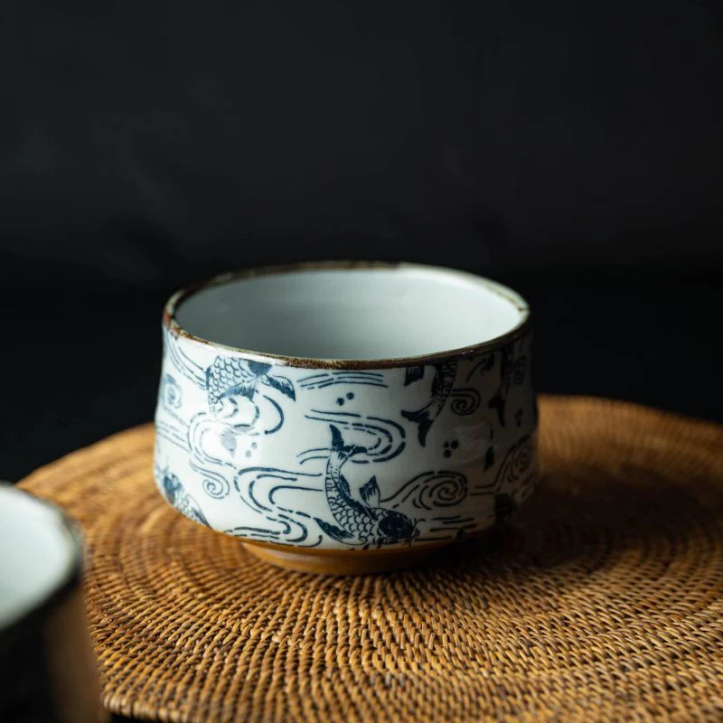 Nami ni Koi Carp Matcha Bowl - Image 3