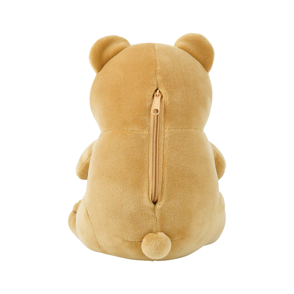 Nemunemu Seated Hug Pillow Bear Marron - Image 3