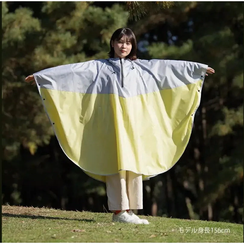 NIFTY COLORS Eco Loopet Bicolour Grey/Yellow Poncho - Image 3