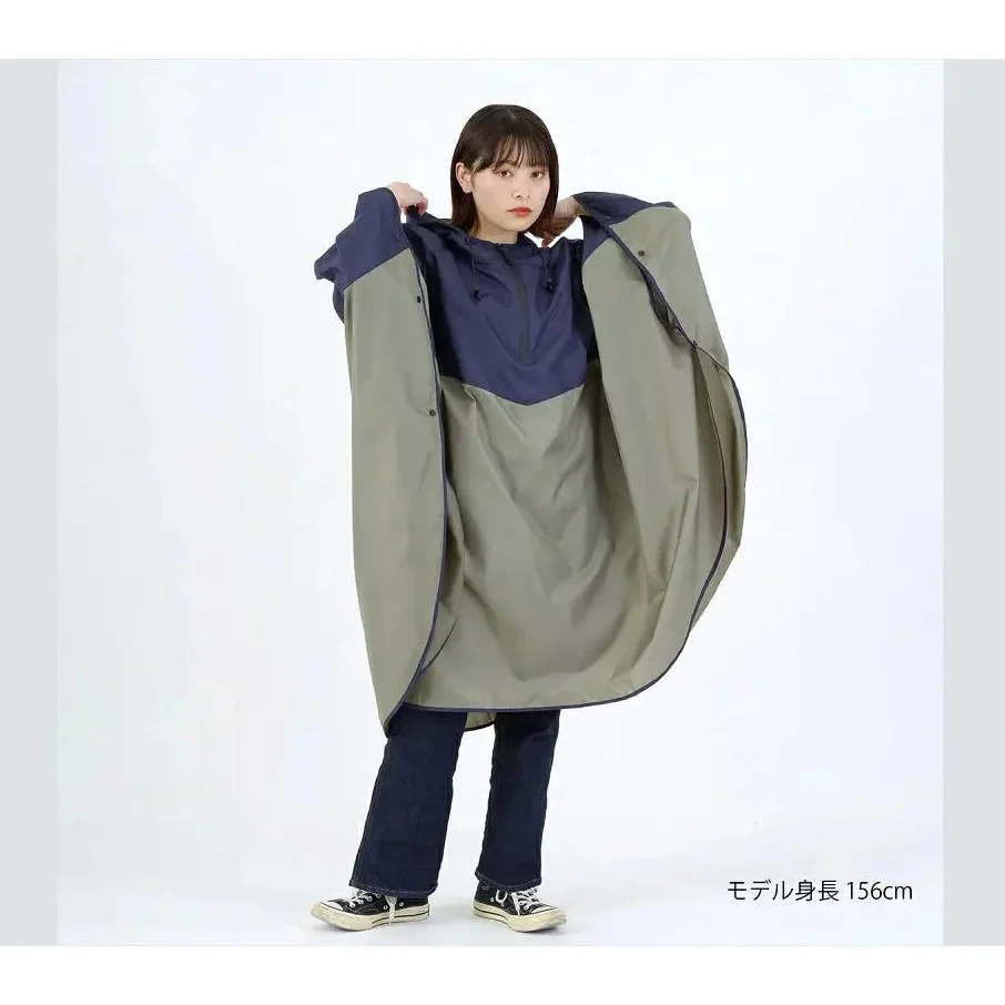 NIFTY COLORS Eco Loopet Bicolour Navy/Grey Poncho - Image 3