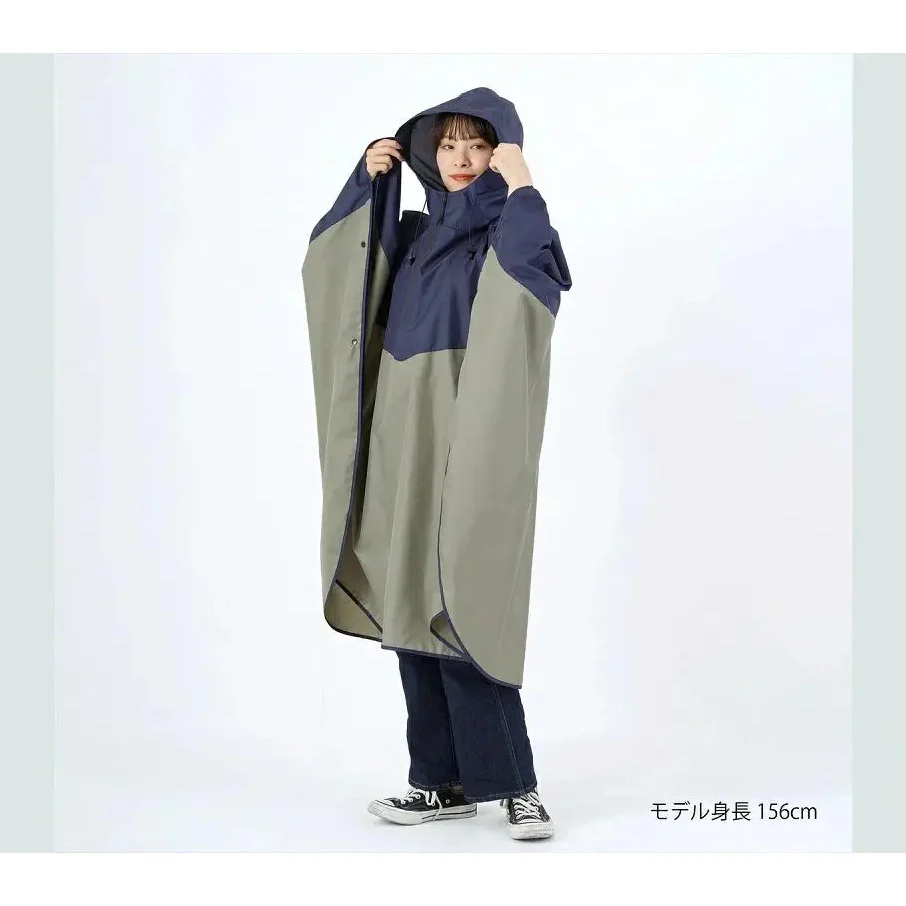 NIFTY COLORS Eco Loopet Bicolour Navy/Grey Poncho - Image 4