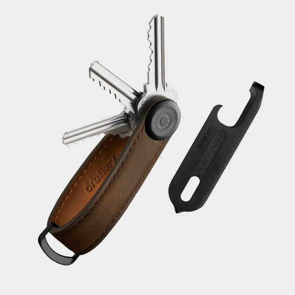 Orbitkey Crazy Horse Leather + Multitool v2 Gift Set - Oak Brown - Image 2