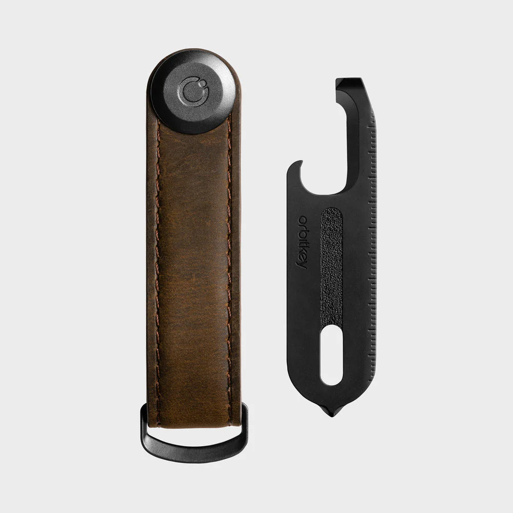 Orbitkey Crazy Horse Leather + Multitool v2 Gift Set - Oak Brown - Image 3