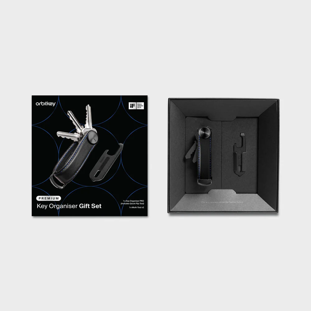 Orbitkey Pro leather + Multi-Tool V2 Gift Set - Black - Image 4