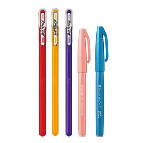 Pentel Mattehop x Fudepen 5P Set - Bright Morning - Image 4