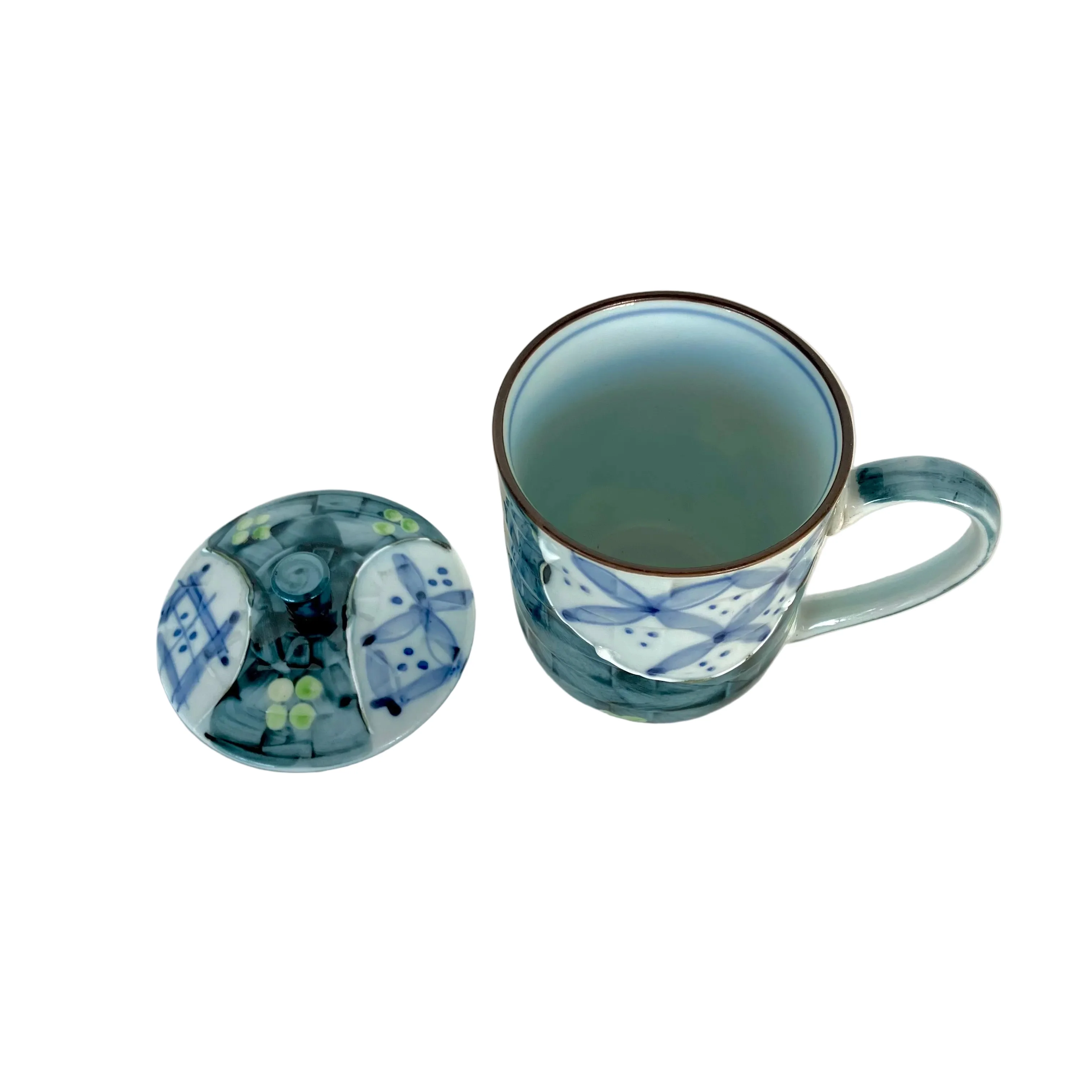 Plum Blossom Shonzui Mug with Lid - Image 2