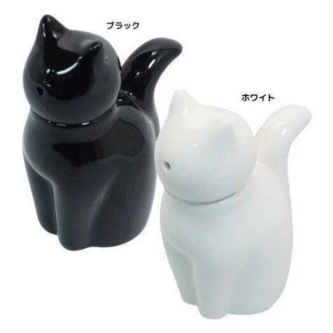 Aruta Porcelain Cat Soy Sauce Bottle Black - Image 4